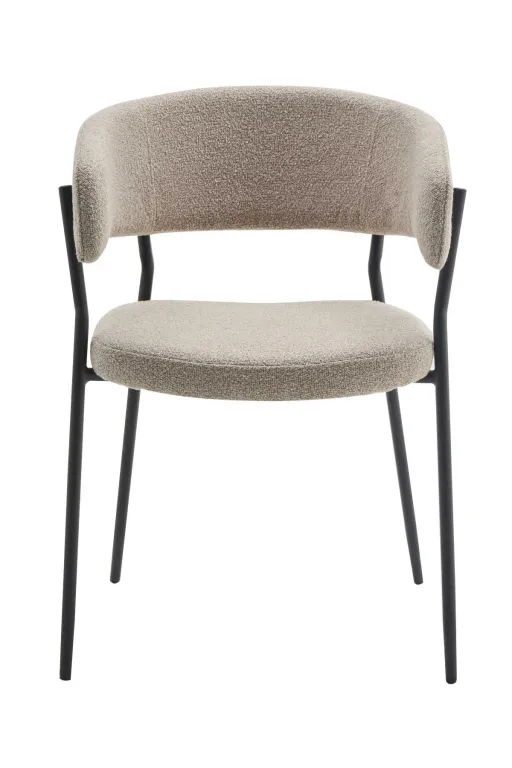Simone Chaise De Salle A Manger En Tissu Bouclette thumbnail 3