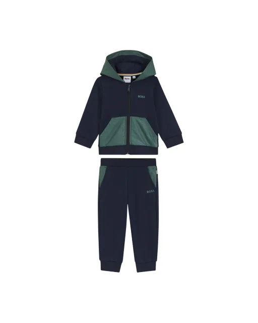Ensemble Survêtement Boss Bébé Garçon Bleu Et Vert thumbnail 1