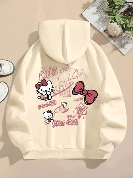 Sweatshirt Tendance Pour Femme À Motif De Chat Sanrio thumbnail 1