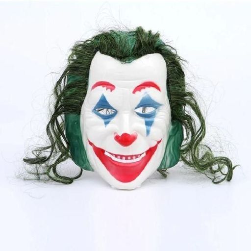 Joaquin Phoenix Joker Batman Masque Dhorreur D'halloween Avec Cheveux Longs thumbnail 1