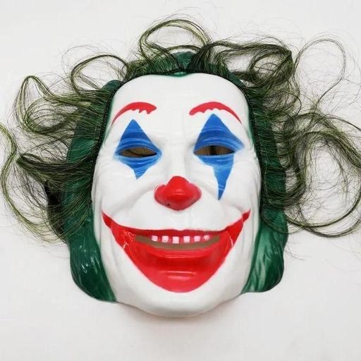 Joaquin Phoenix Joker Batman Masque Dhorreur D'halloween Avec Cheveux Longs thumbnail 3