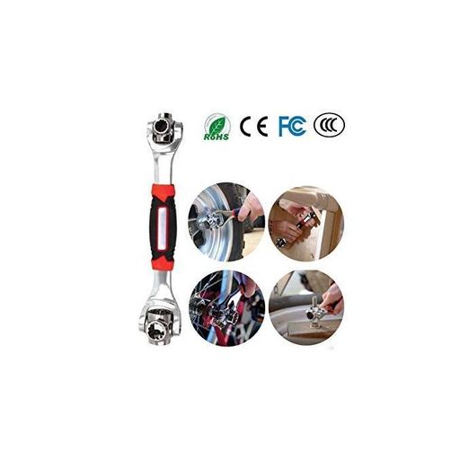 Wrench Clé À Molette Générale 48 In 1 Multi Wrench Socket Fonctionne Avec Des Boulons À Cannelure Torx 360 Degrés 6-point Universel Meubles Outils De Réparation De Voitures thumbnail 3
