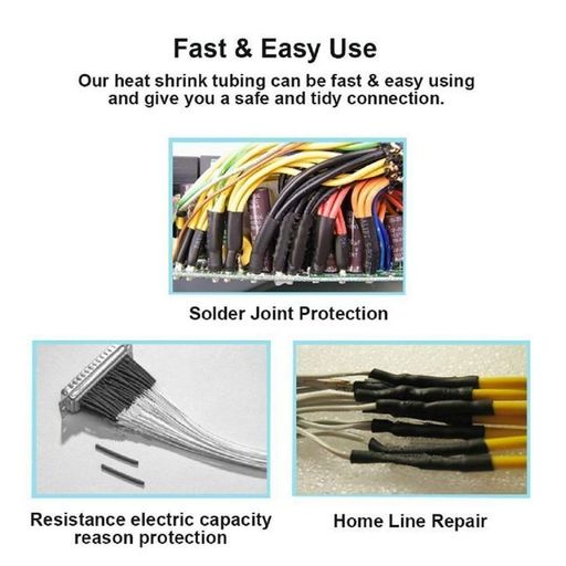 Gaine Thermo Rétractable Tube Fil Isolation Kit Voiture Électrique Cable Wrap Set thumbnail 4