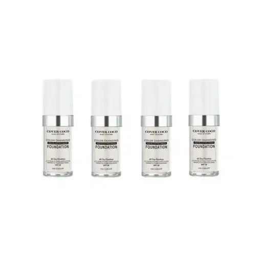 ( Pack 4 Pcs ) Bouteilles,cover Coco Foundation,anti Age,anti Oxydant,hydratant - Design & Couleur… thumbnail 2