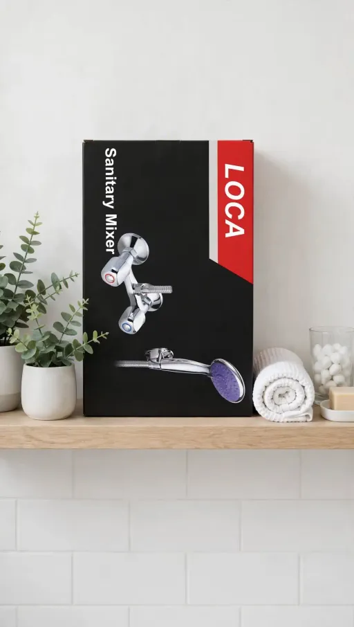 Mitigeur Sanitaire Avec Douchette À Main Et Flexible Pour Salle De Bain thumbnail 3