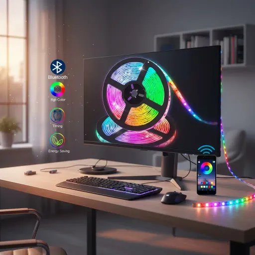 Bande Lumineuse Led Usb Bluetooth Rgb 5v 5m thumbnail 4