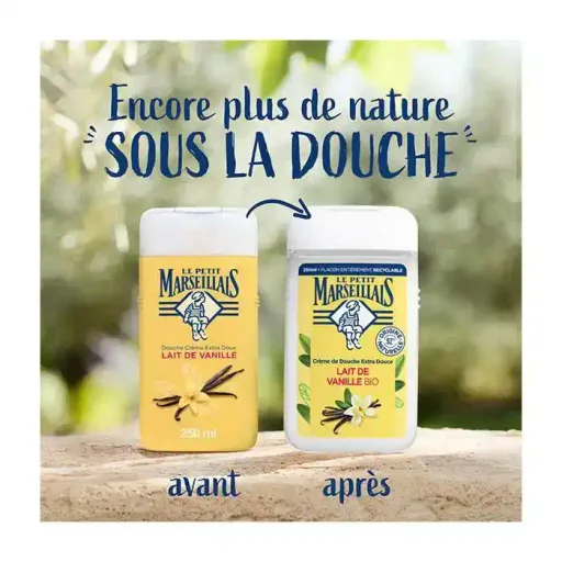 Crème De Douche Extra Doux Lait De Vanille Bio thumbnail 2