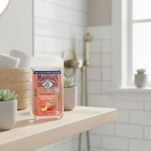 Gel Douche Bio Pêche Blanche & Nectarine – Ph Neutre thumbnail 1