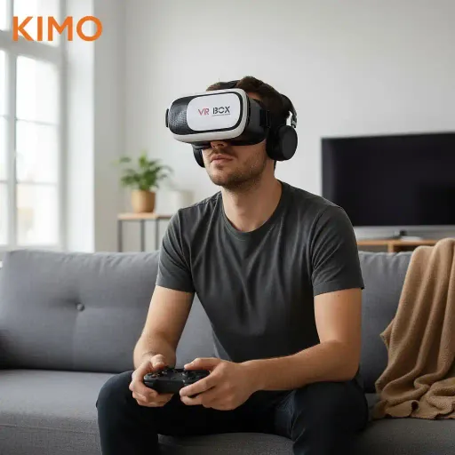 Pack Kimo™ Vr Box 3d + Casque Audio Hd – Immersion 360° Gaming & Films, Compatible Android/ios thumbnail 1