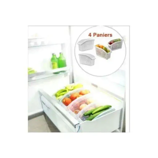 Lot De 4 Paniers Rangement Pour Réfrigérateur thumbnail 3