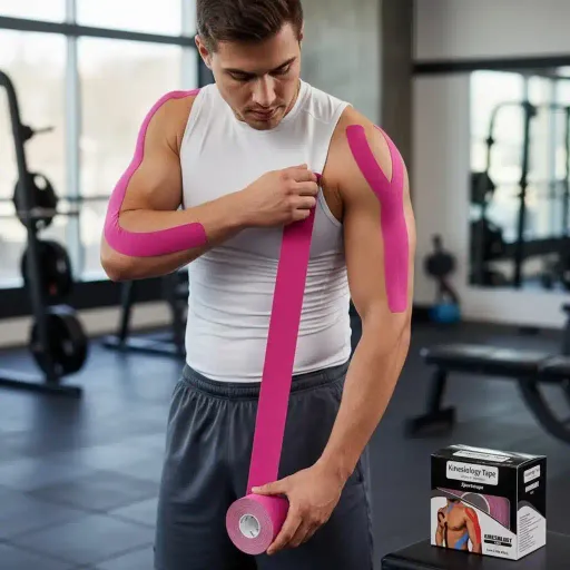 Kinesiology Tape Bande Musculaire Elastique De Kinésiologie Adhésif (5cm X 5m) - Design & Couleur… thumbnail 2