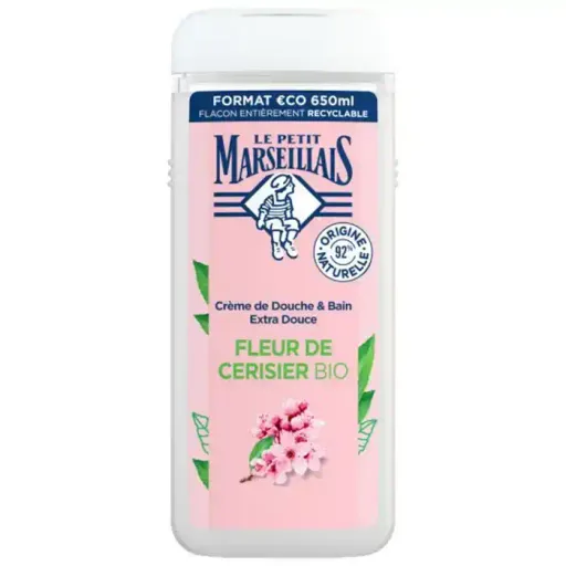 Le Petit Marseillais Gel Douche Extra Doux Fleur De Cerisier Bio - 650 Ml thumbnail 3