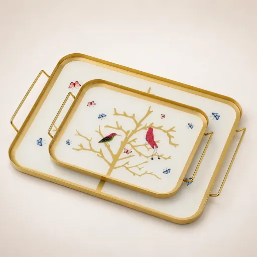Plateau Rectangle - Oiseau Rouge thumbnail 1