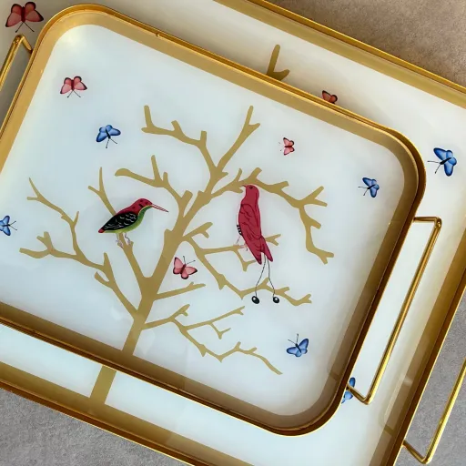 Plateau Rectangle - Oiseau Rouge thumbnail 4