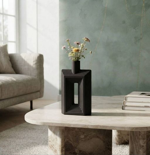 Vase Décoratif Rectangulaire En Céramique – Géométrique thumbnail 2
