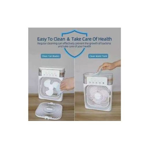 Ventilateur Climatiseur Portable Usb – Mini Air Cooler Avec Brumisateur, 3 Vitesses thumbnail 4