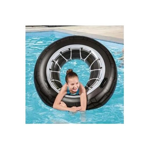 Tube Flottant D'anneau De Bain De Pneu De Roue Gonflable En Pvc  thumbnail 4