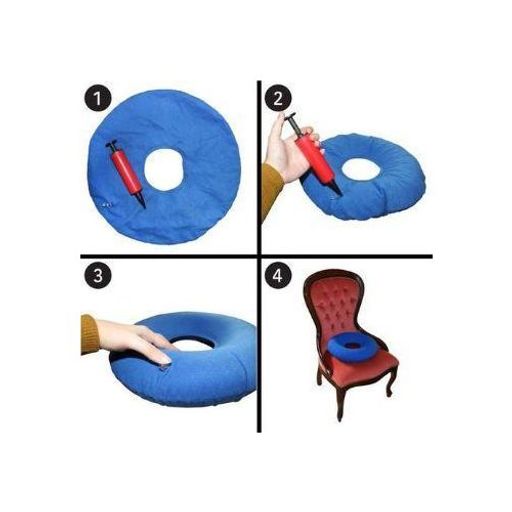Coussin Gonflable En Forme De Beignet - Soulagement Pour Hémorroïdes + Pompe Incluse thumbnail 4
