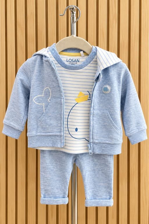 Tenue Bébé Coton 3p Poisson thumbnail 1