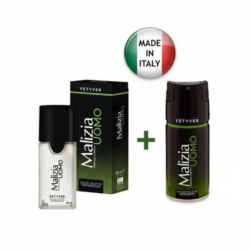 Coffret Malizia Uomo Vetyver : Eau De Toilette 50 Ml Et Déodorant 150 Ml thumbnail 2