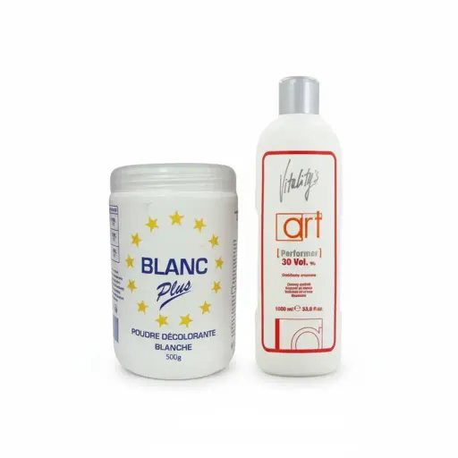 Pack Oxydant 30 Volume 1000 Ml + Poudre D'eau De Javel Blanche 500 G thumbnail 1