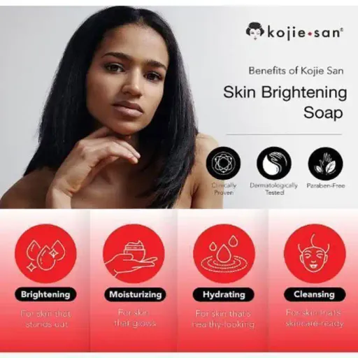 Savon Éclaircissant À L'acide Kojic Pour La Peau Et Le Visage  thumbnail 4