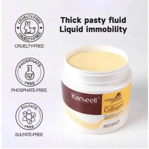 Karseell Maca Power Collagen 500ml – Masque Réparateur Professionnel Pour Cheveux Multicouleur thumbnail 2