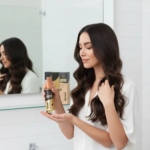 Sérum Capillaire De Luxe Aux Protéines Brésiliennes Et Huile Capillaire Professionnelle Luxury Shine thumbnail 4