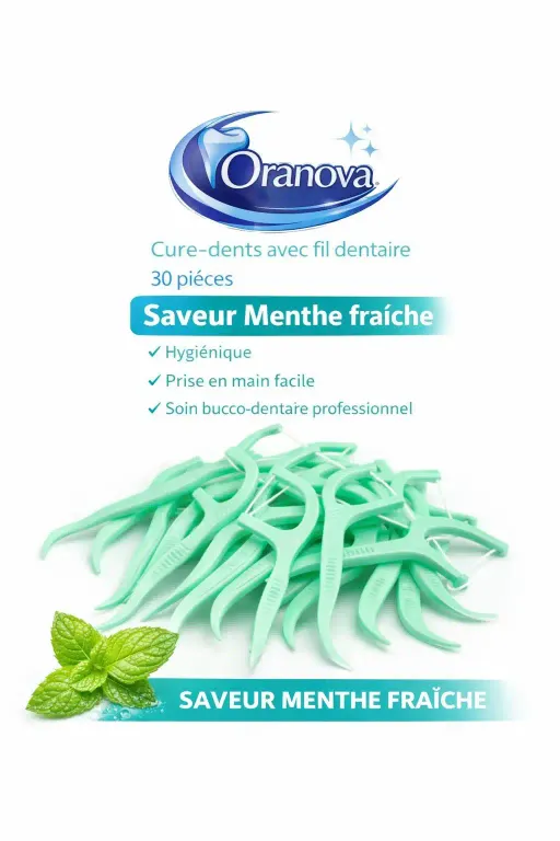 Cure-dents Avec Fil Dentaire - 30 Pièces - Menthe thumbnail 1