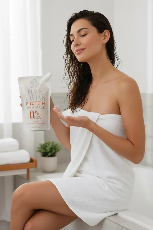 Masque Capillaire Protéine Black Caviar – Soin Réparateur Intensif thumbnail 4