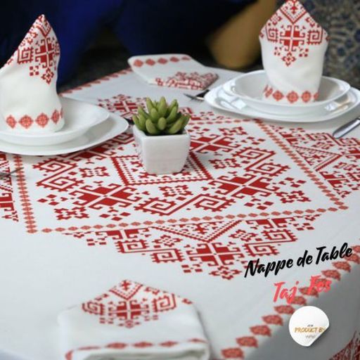 Nappe de Table Taj Fès Rouge thumbnail 2