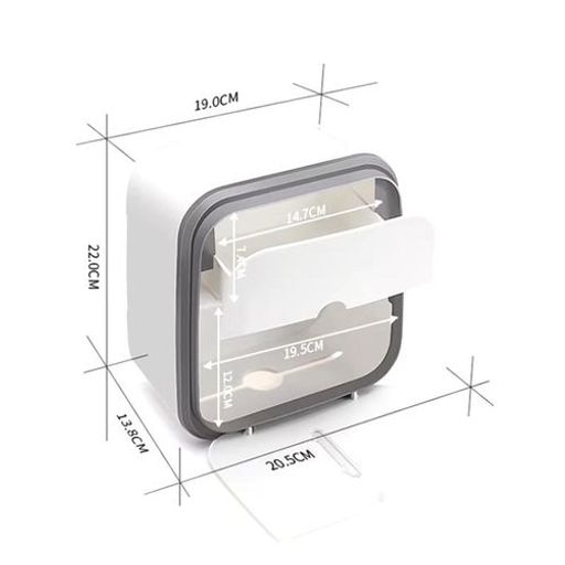 Boîte De Rangement Porte Papier Hygiénique Toilettes Avec Un Tiroir Supplémentaire Pour Objets thumbnail 2