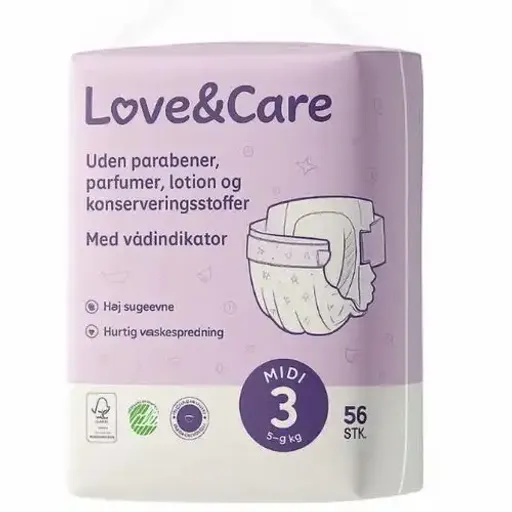 Love Care Couches Junior Taille 3 (5-9 Kg) - 280 Couches thumbnail 1