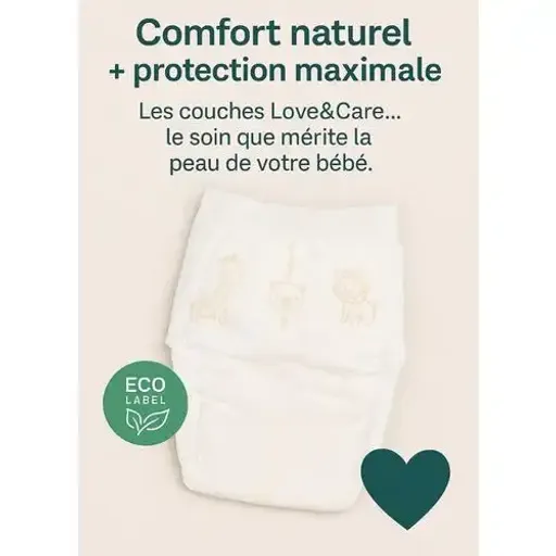 Love Care Couches Junior Taille 3 (5-9 Kg) - 280 Couches thumbnail 2