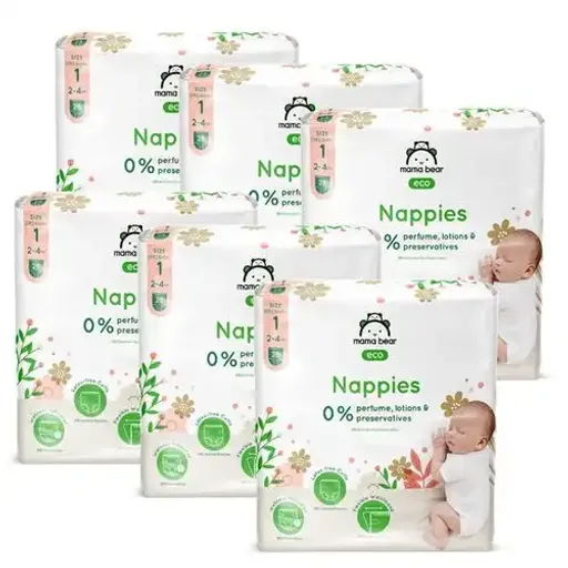 Couches Bébé Écologiques Ultra Absorbantes Taille 1 (2-4 Kg) (28 Couches X 6) thumbnail 2