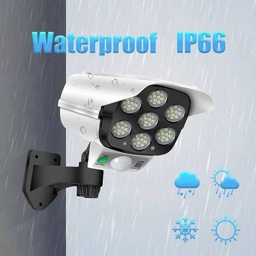 Projecteur Solaire Led Haute Puissance Avec Télécommande Et Caméra Factice Sécurité Extérieure thumbnail 4