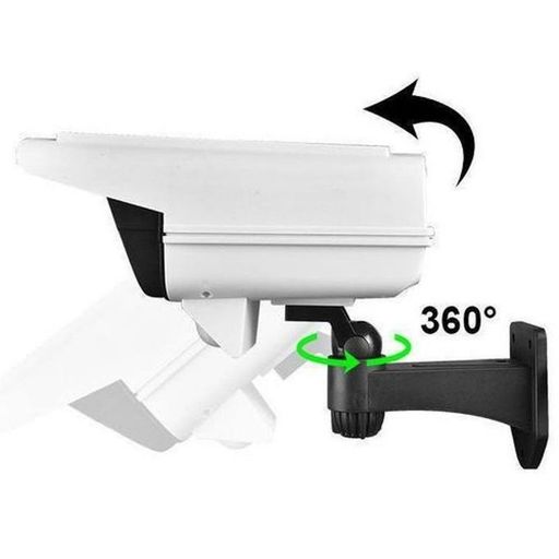 Projecteur Solaire Led Haute Puissance Avec Télécommande Et Caméra Factice Sécurité Extérieure thumbnail 2