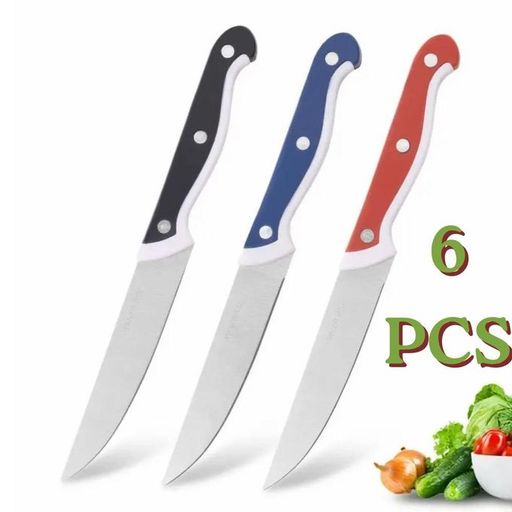 Set De Couteaux De Cuisine 6 Pièces – Lames Inox Ergonomiques Haute Précision thumbnail 1