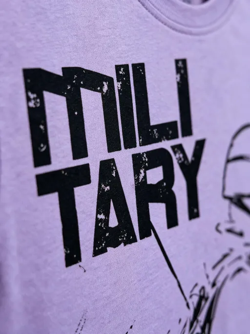 T-shirt Imprimé Militari Violet thumbnail 4