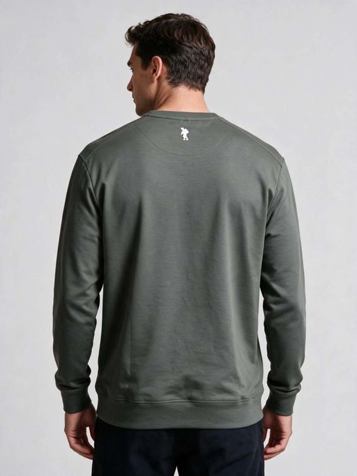 Sweatshirt Kaki À Col Rond Imprimé Army thumbnail 3