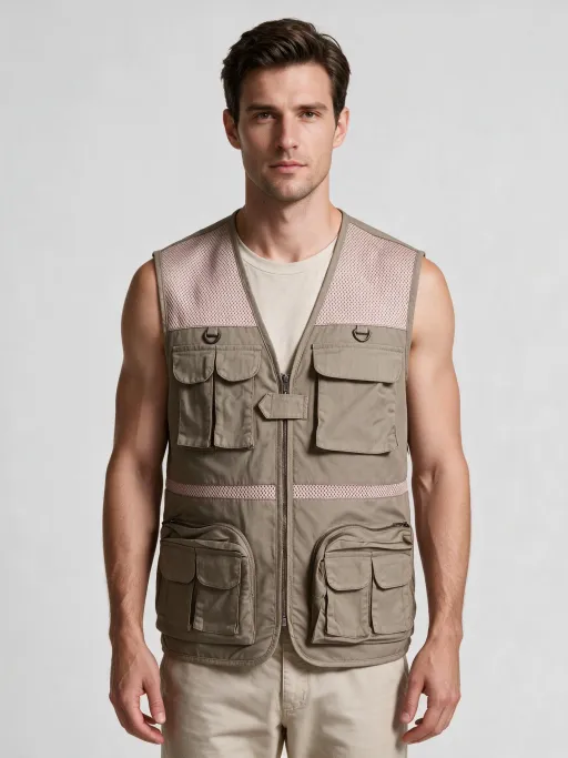 Gilet Tactique Multipoches Style Safari thumbnail 1