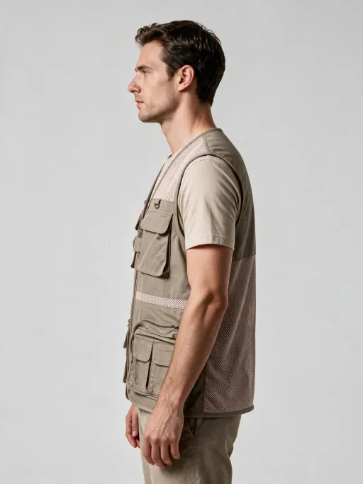 Gilet Tactique Multipoches Style Safari thumbnail 4