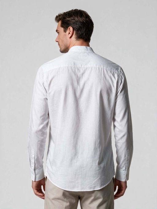 Chemise À Manches Longues À Col Officier thumbnail 3