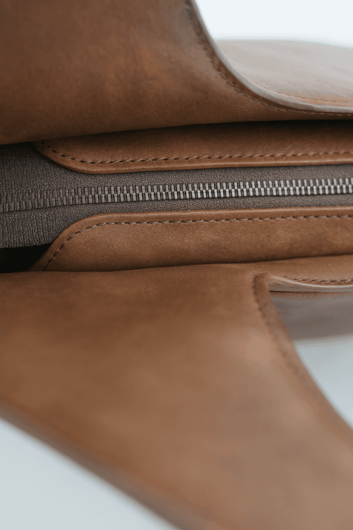 Sac fourre-tout en cuir marron - Handmade Moroccan Arm Carry thumbnail 2