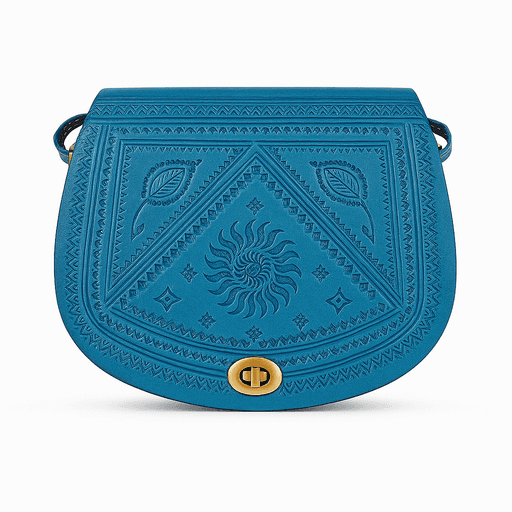 Sac en cuir marocain fait main - Design berbère unique thumbnail 1
