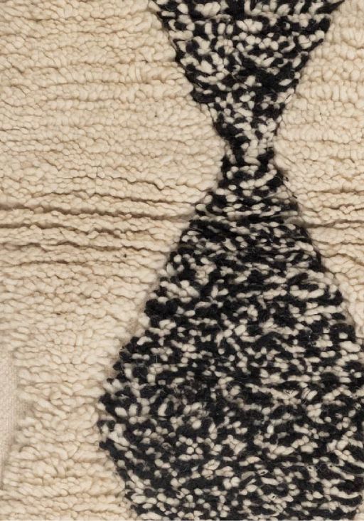 Tapis marocain Beni Ourain noir et blanc thumbnail 2