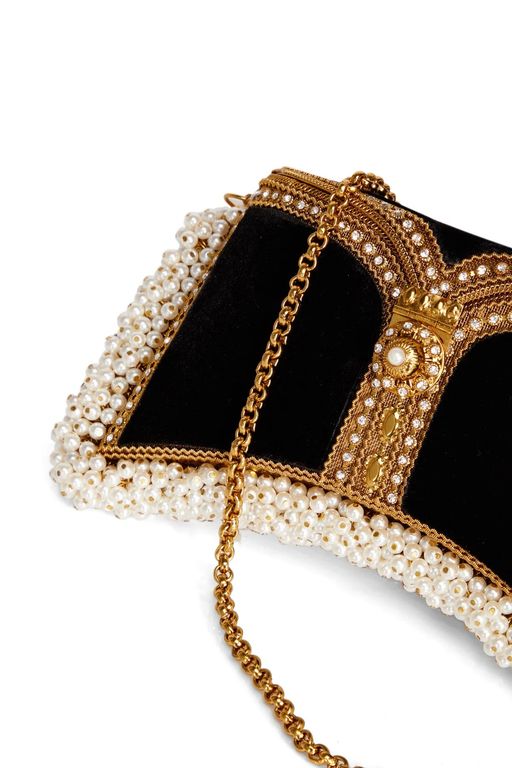 Zeenat Pearl Purse -Cocktail Black thumbnail 2