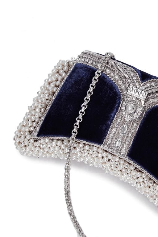 Zeenat Pearl Purse -Midnight Blue thumbnail 2