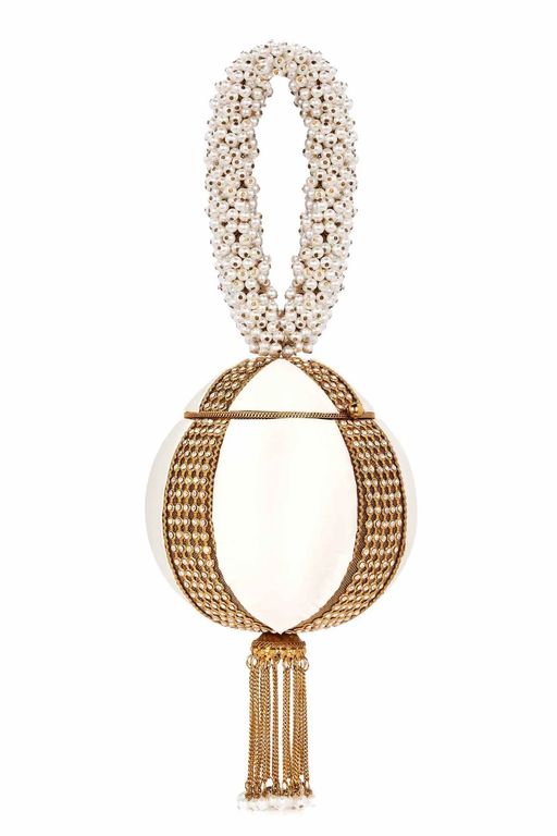 Babi Jewel Sparkling Champagne Pearl Bracelet -Bridal -Gold & Off-White thumbnail 1