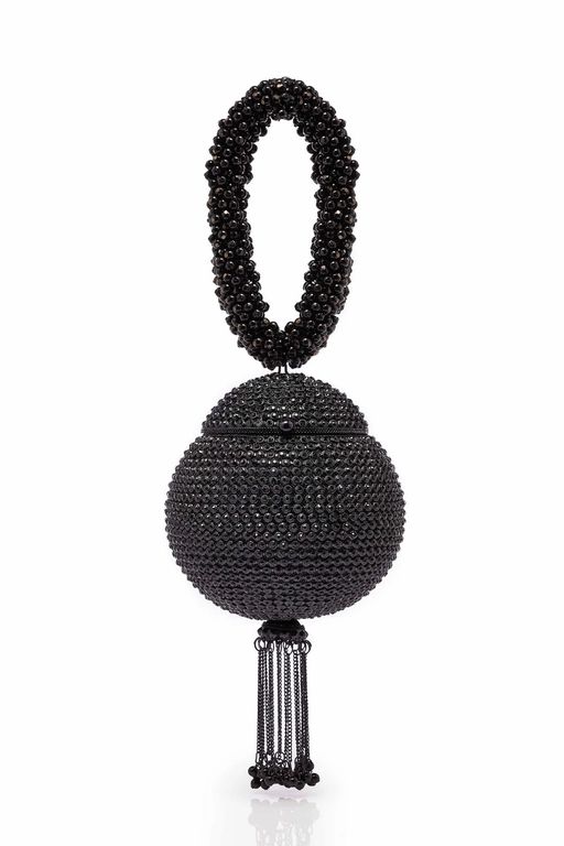 All That Glitters -Babi Crystal Pearl Bracelet-Midnight Black thumbnail 1